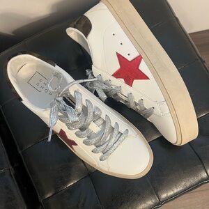 Reba White and Silver Sneakers